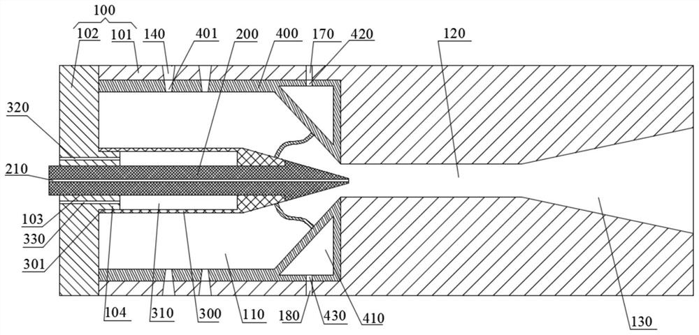 A device for generating plasma water vapor based on the principle of ejection