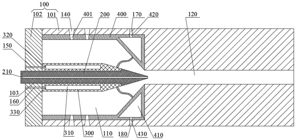 A device for generating plasma water vapor based on the principle of ejection