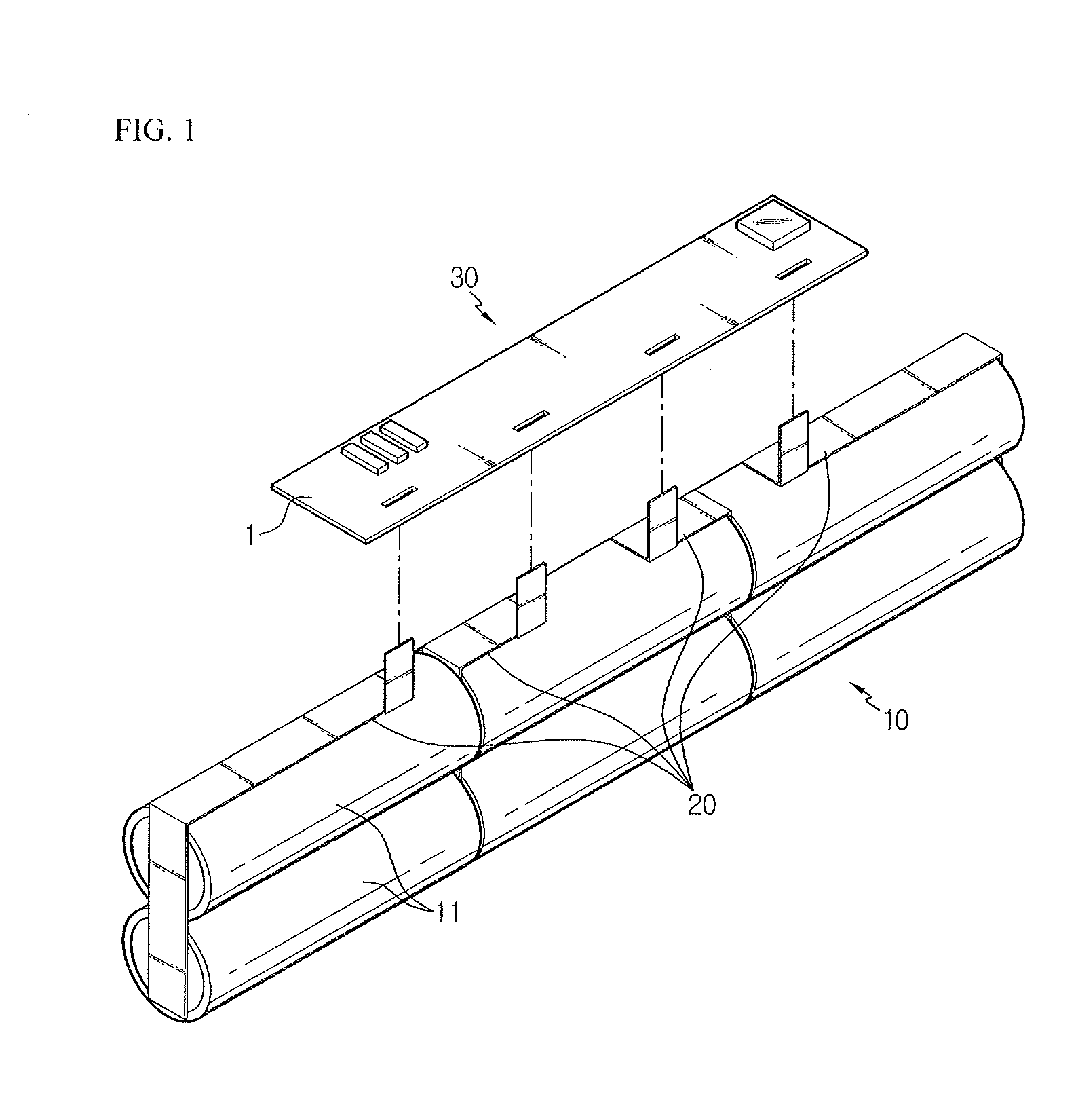 Connecting structure for secondary battery and battery pack including the same