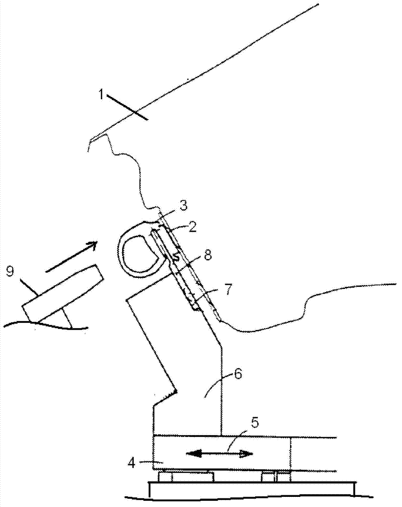 Mounting rail for mounting and positioning a seal