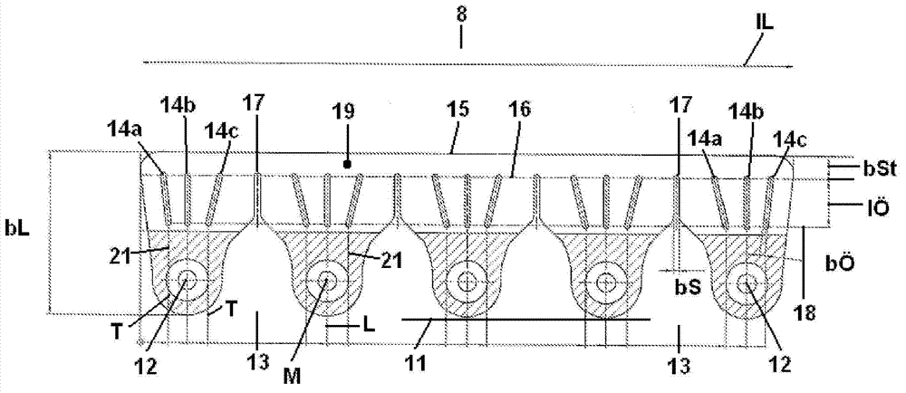 Mounting rail for mounting and positioning a seal