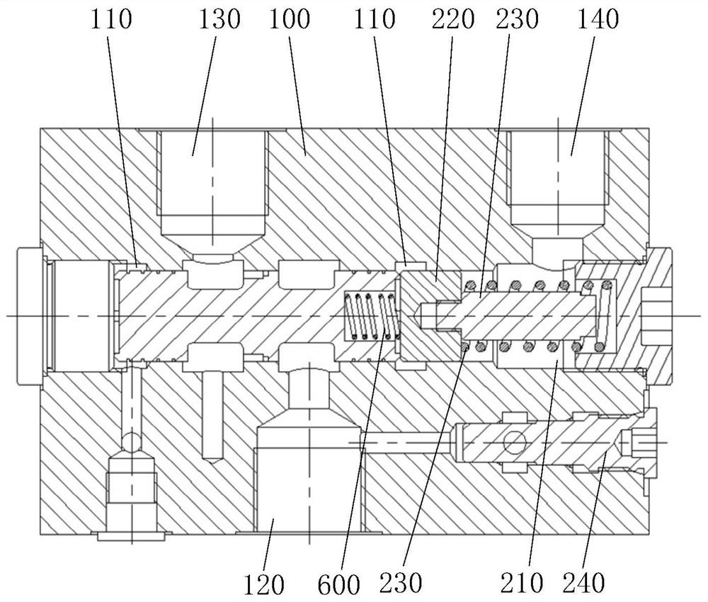 Shock valve, slewing hydraulic system and crane