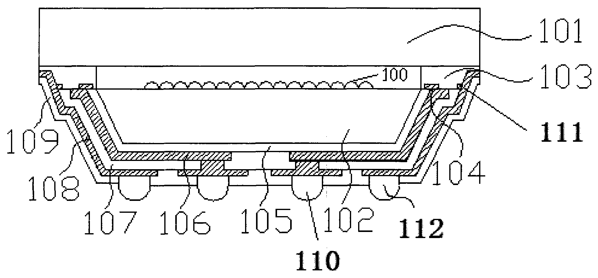 Ultrathin semiconductor chip packaging structure and manufacturing process thereof