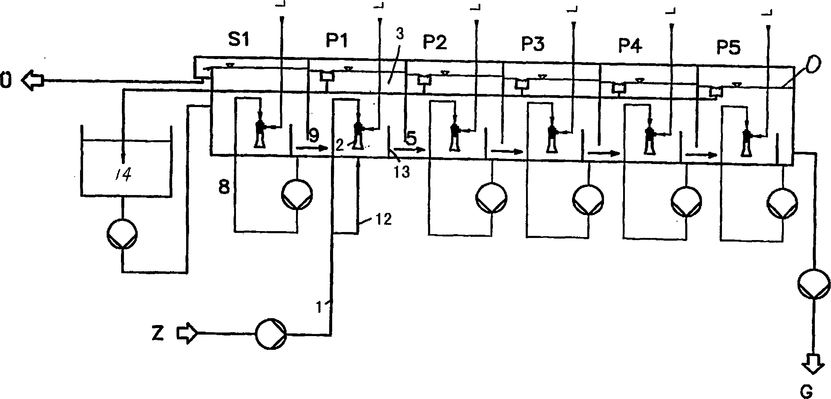 Method and device for inflation dispersing floation of pulp suspension liquid