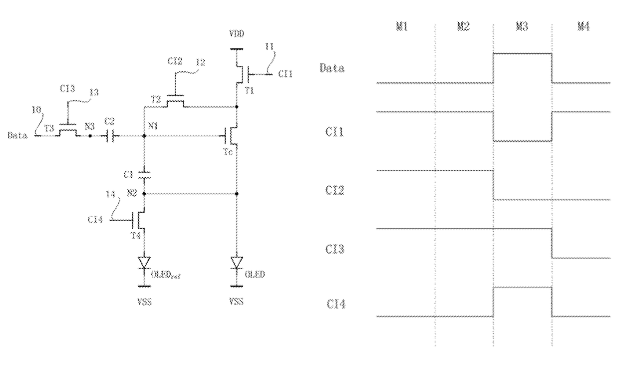 Organic light emitting display device, pixel circuit of the same and driving method thereof