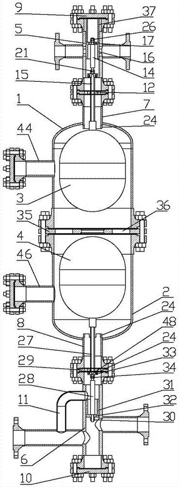 Liquid-level pressure adjusting device and external-arranged liquid-level pressure-adjusting oil-gas separator