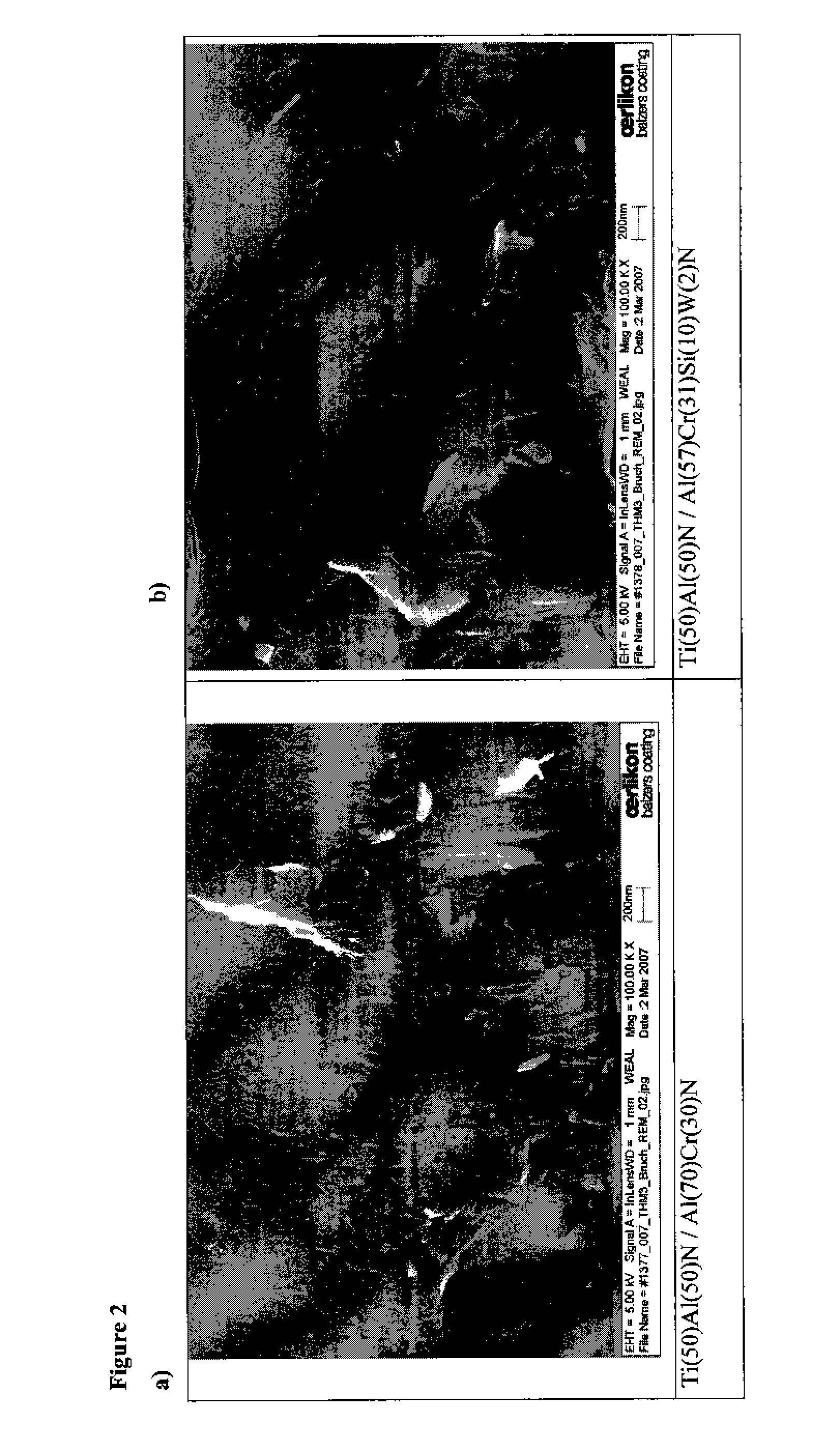 Wear resistant hard coating for a workpiece and method for producing the same