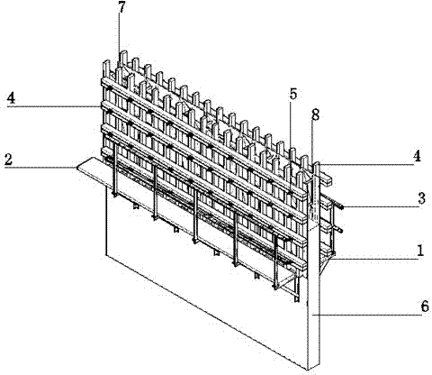 Method of supporting large-height shear wall form