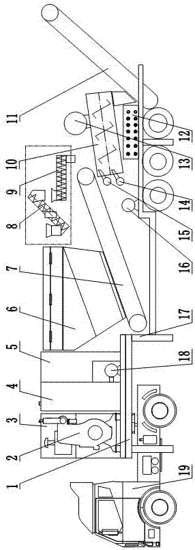 Movable-type cold in-plant recycling machine