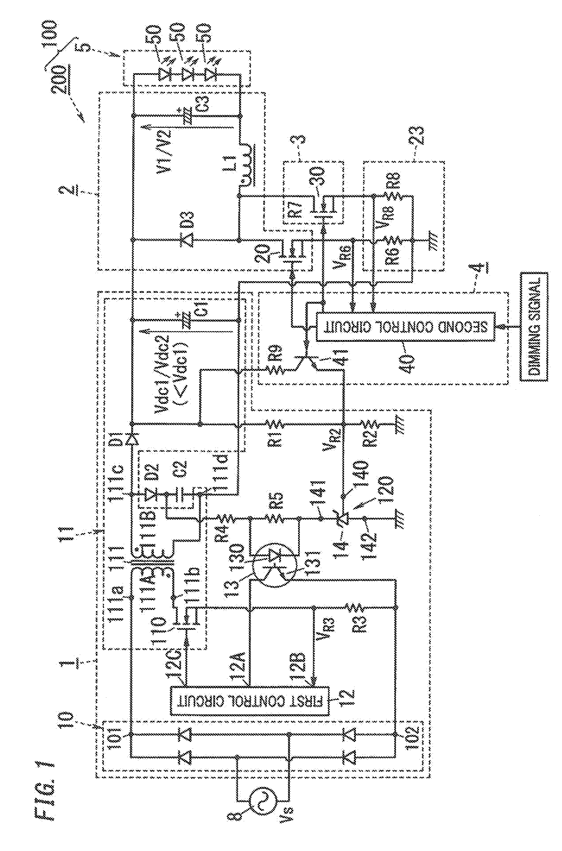 LED driver, lighting equipment and light fixture