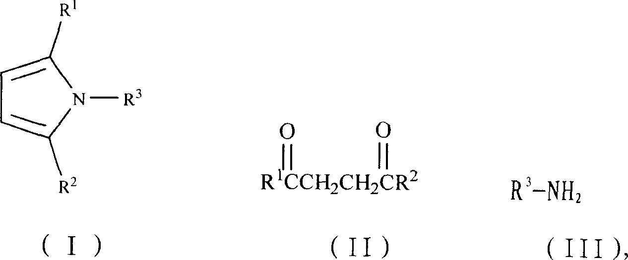 Synthesis process of N-substituted pyrrole