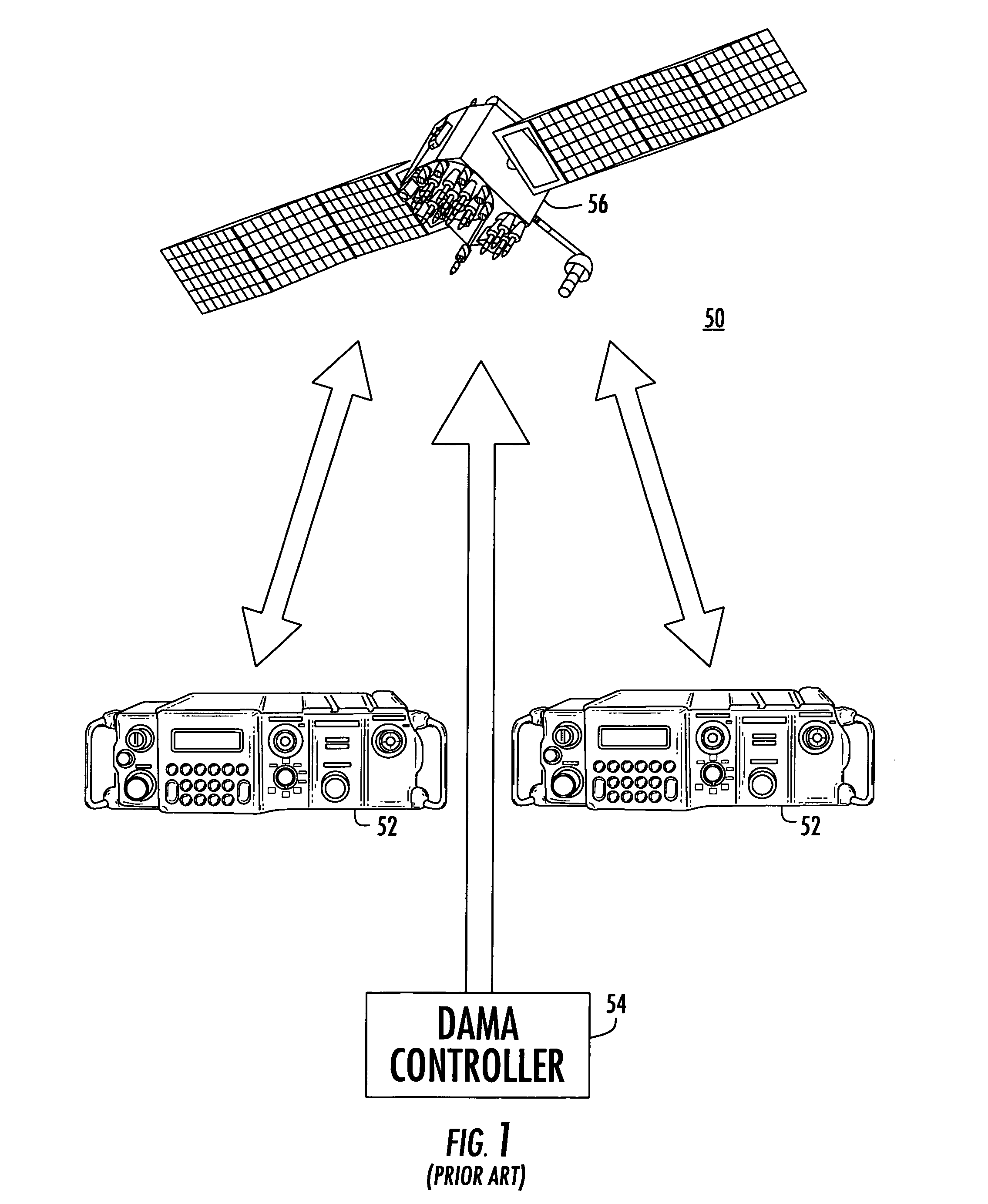 Demand-assigned multiple access (DAMA) communication device and associated acquisition methods