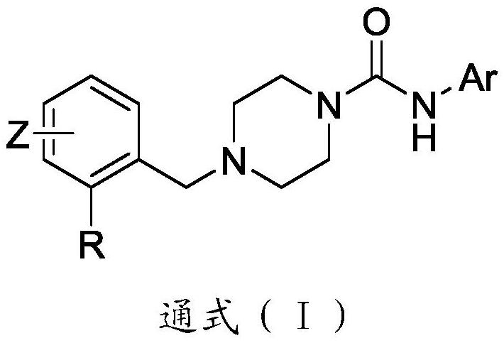 Benzylpiperazine urea TRPV1 antagonistic and MOR agonistic double-target drug as well as preparation method and application thereof