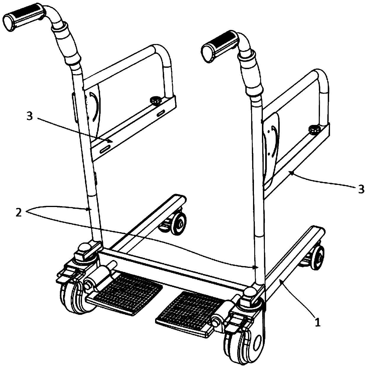 Holding type side shifting vehicle having functions of bed and chair concurrently