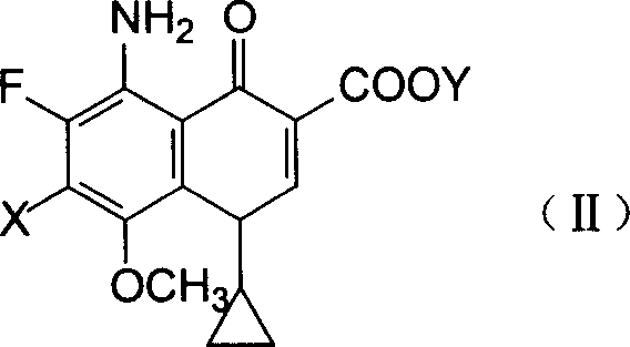 5-amino-8-methoxy quinolone carboxylic acid derivatives and its preparation