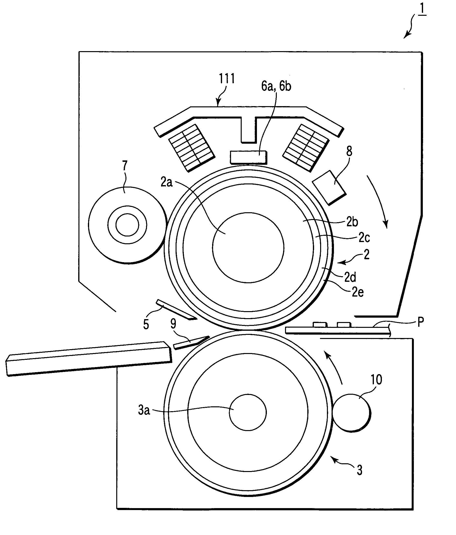 Apparatus for fixing toner on transferred material