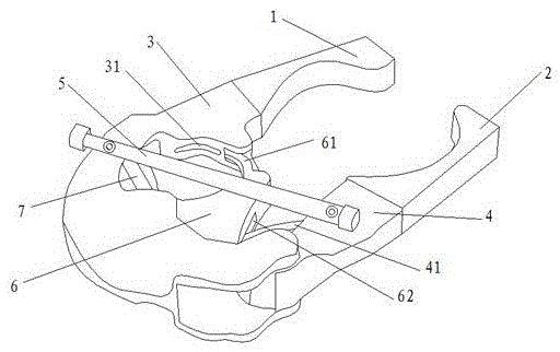 Material taking gripper structure