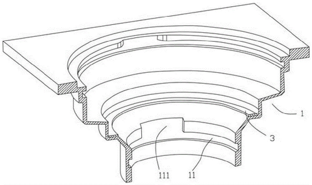 Connecting structure for floor drain core and floor drain body