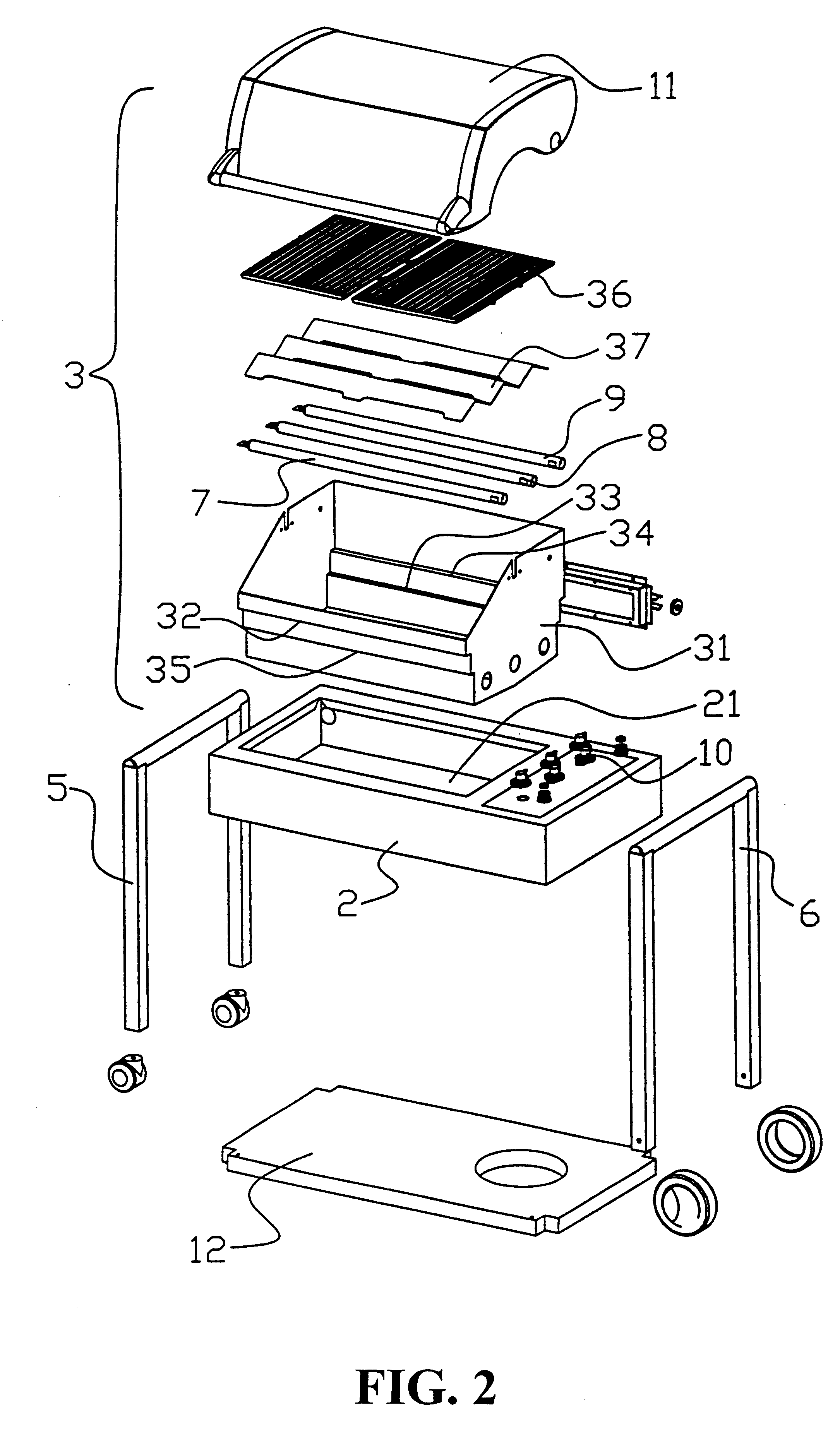 Structure of a barbeque push-cart