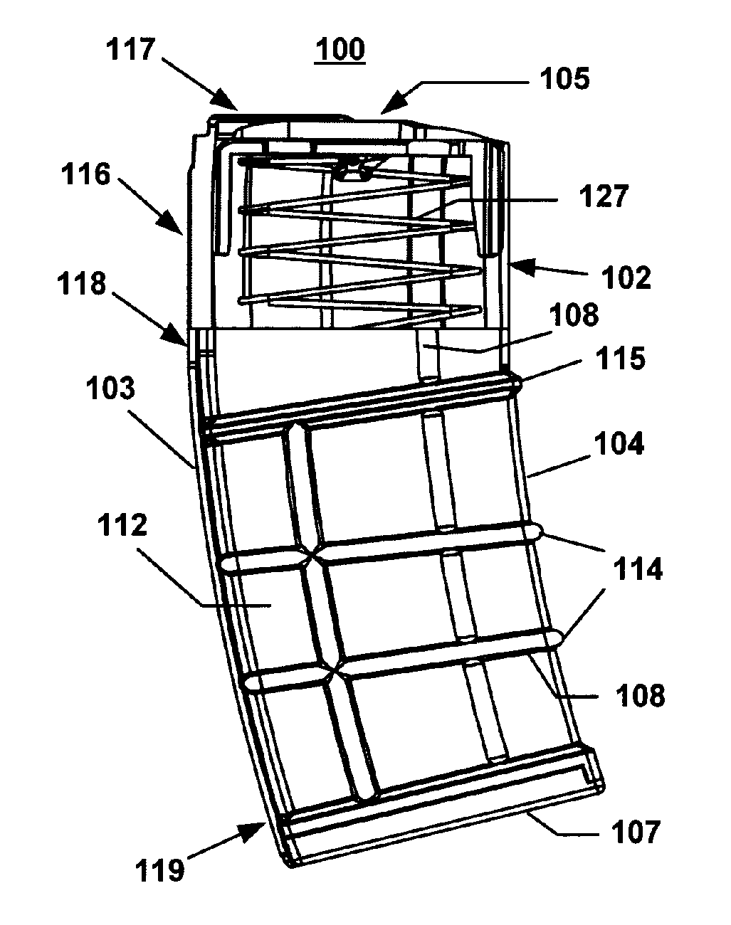 Composite magazine for chambering ammunition in a firearm
