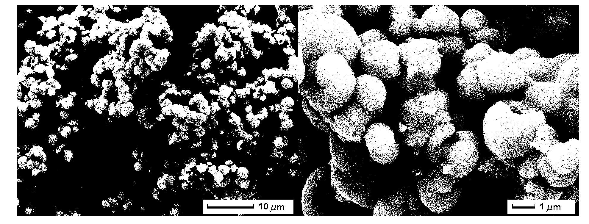 Preparation method of flower-shaped hollow molybdenum disulfide microspheres