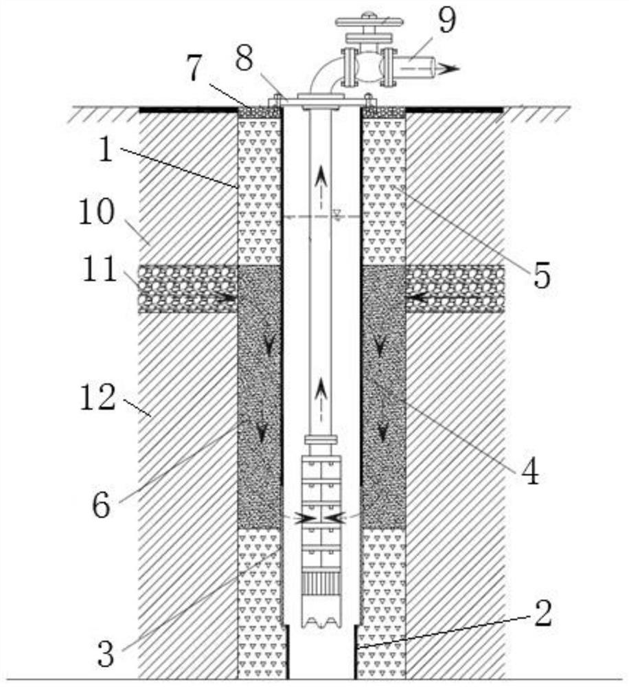 Underground water in-situ remediation device and method for enlarging seepage path