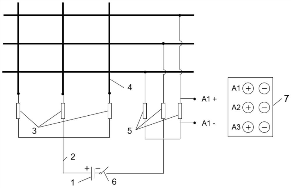 Three-dimensional array type circuit detection system and method for leakage of fused salt storage tank