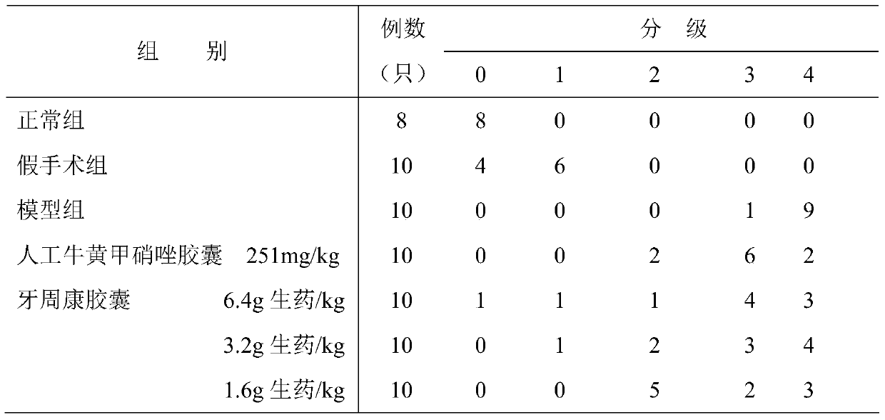 A kind of modern Chinese medicinal preparation for treating periodontitis and preparation method thereof