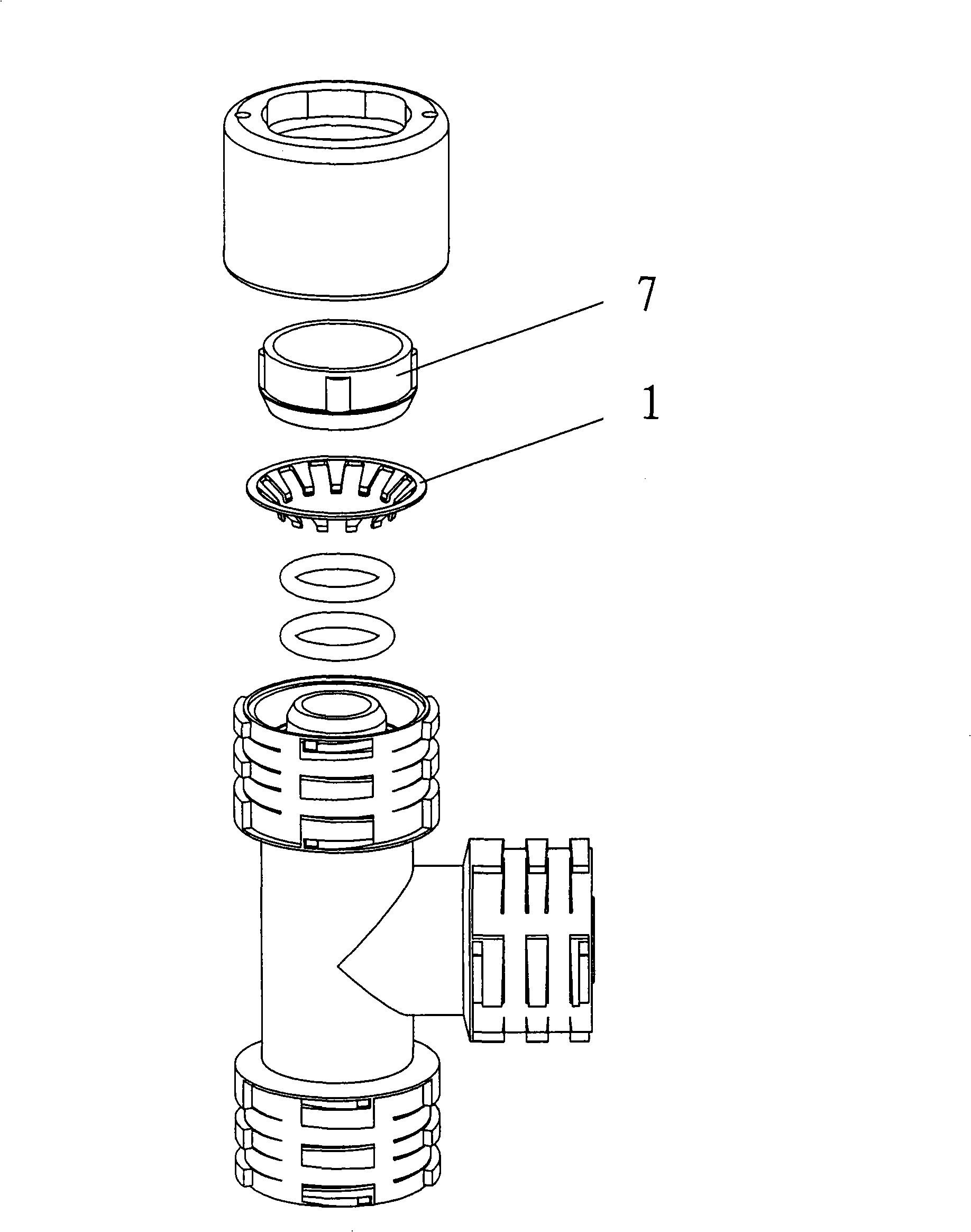 Internal tooth snap ring of fluid pipe connection apparatus
