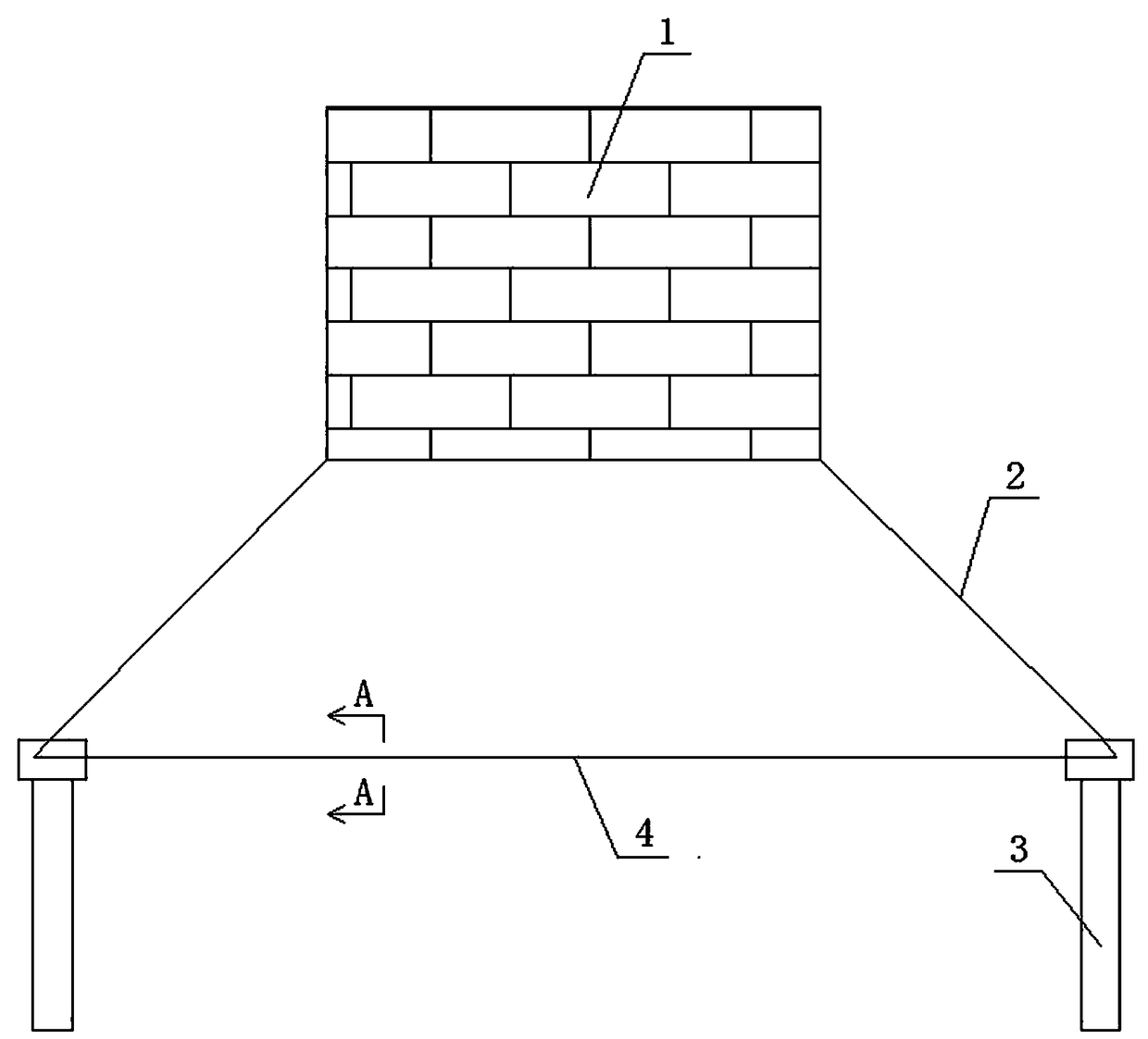 Prestressed concrete filled steel tube tensile tie beam for preventing displacement of cushion caps and construction method
