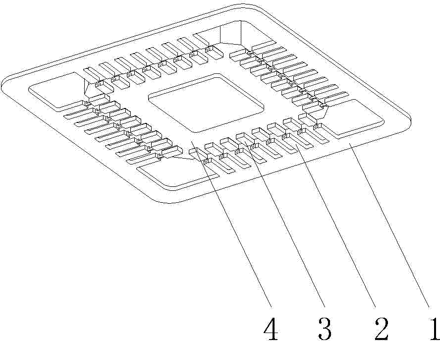 Manufacturing method for leading-out terminals of ceramic integrated circuit encapsulation casing and special lead framework