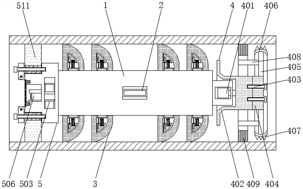 Natural gas pipeline cleaning device capable of automatically cleaning waste residues