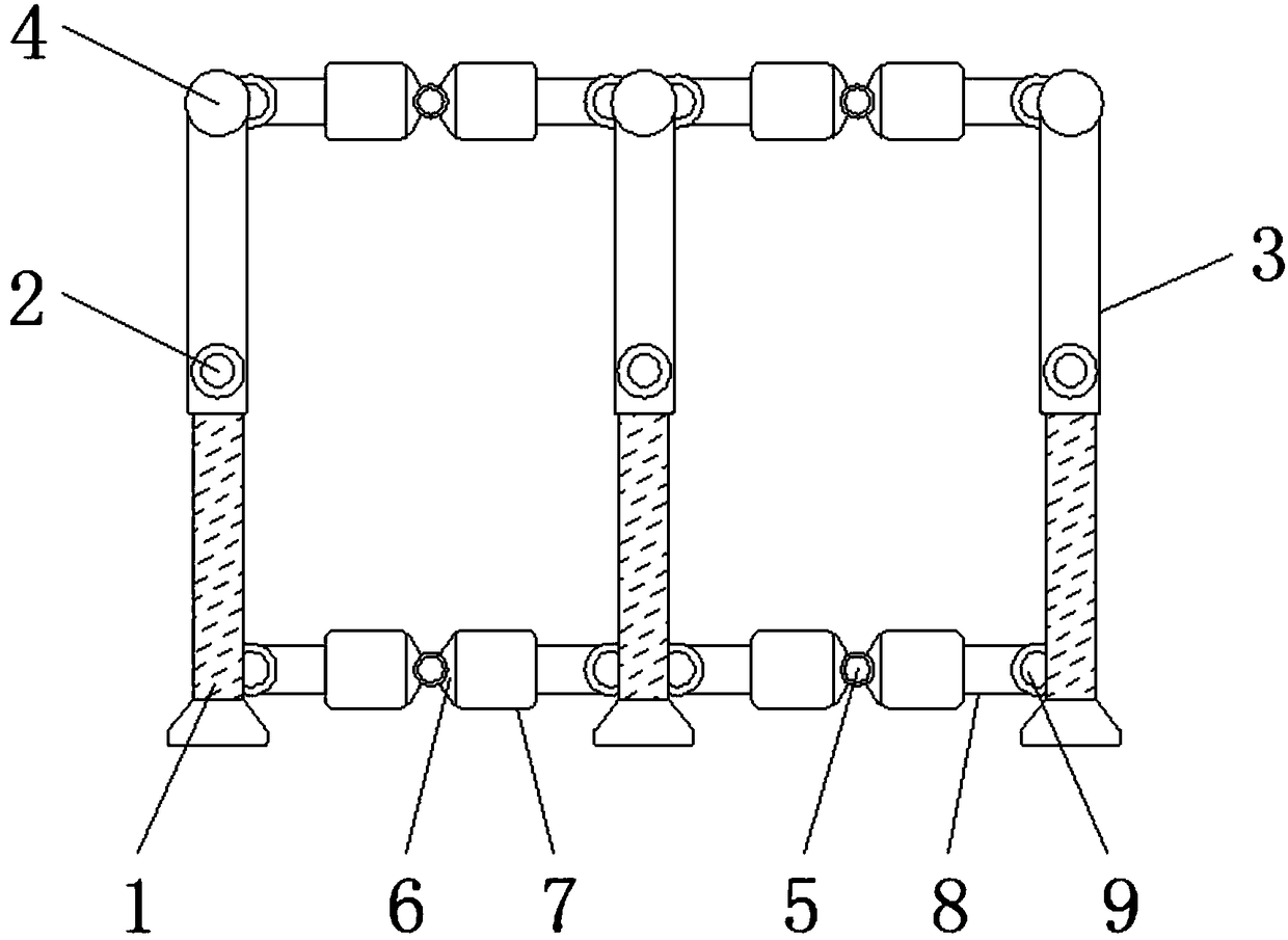 Sales shelf for folding type tubular hardware building materials