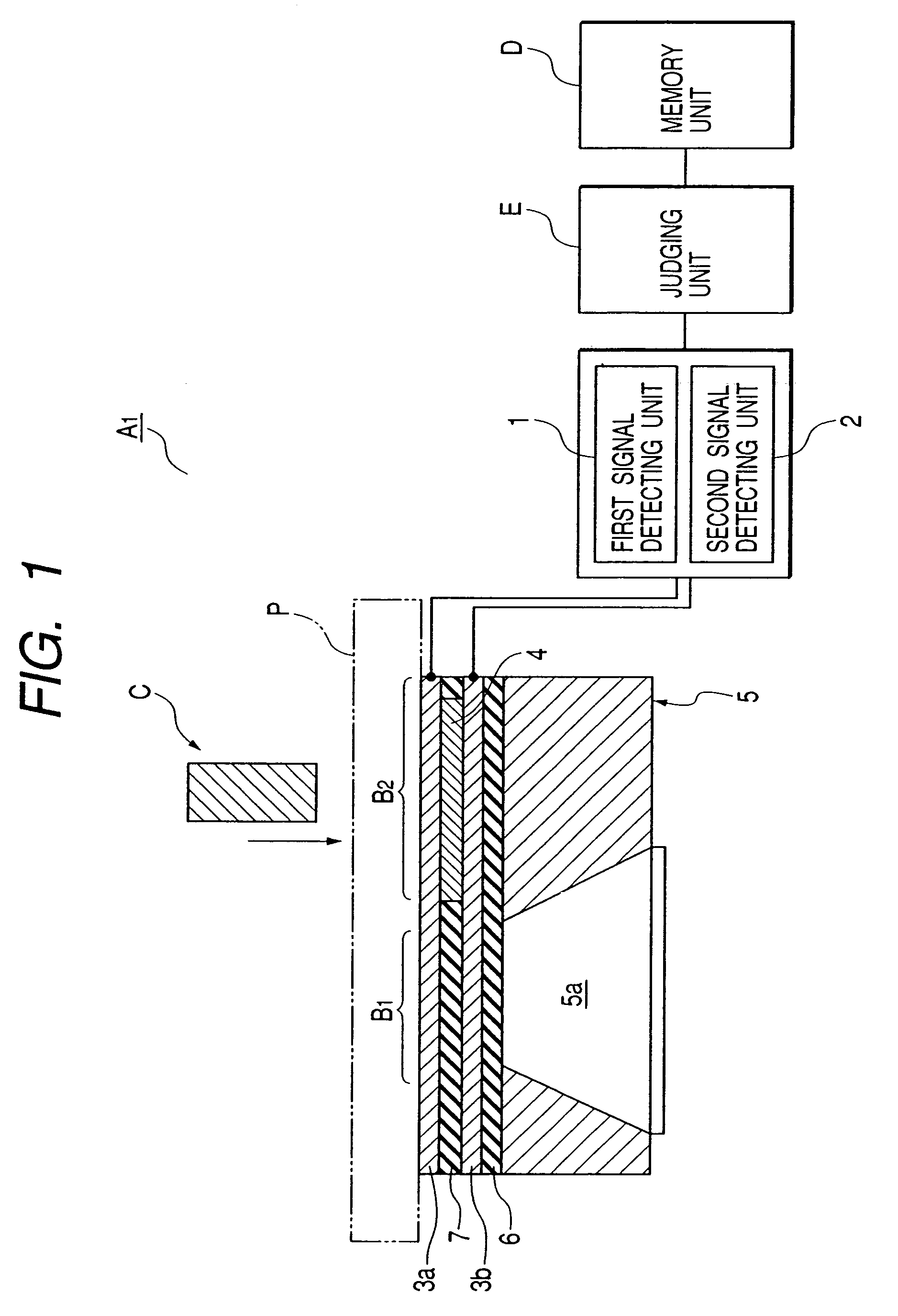 Device for identifying types of sheet materials