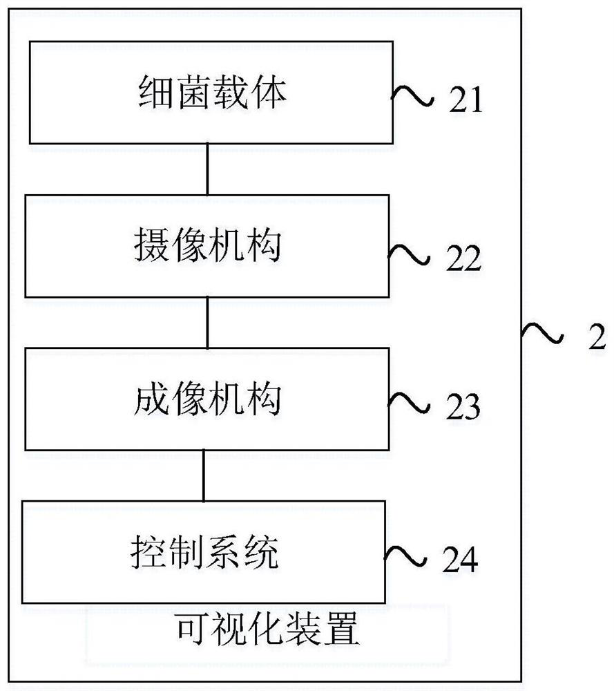 Air conditioner bacteria visualization control method and system, electronic equipment and medium