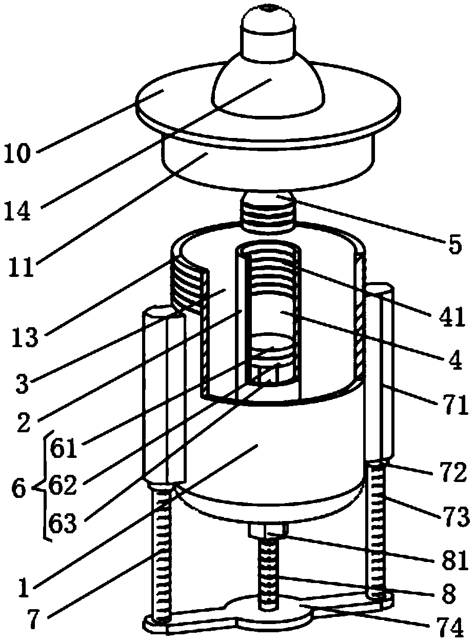 Drug feeding device used for pediatric nursing