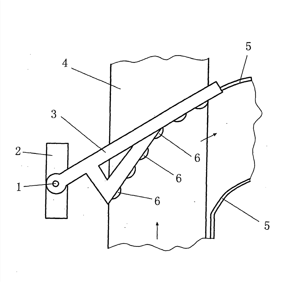 Unpowered material bag channel changing device of belt conveyor