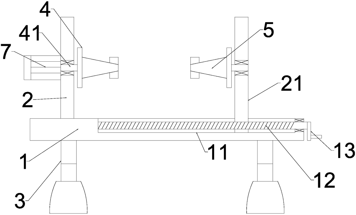 Pipe machining supporting device with elastic supporting and fixing functions