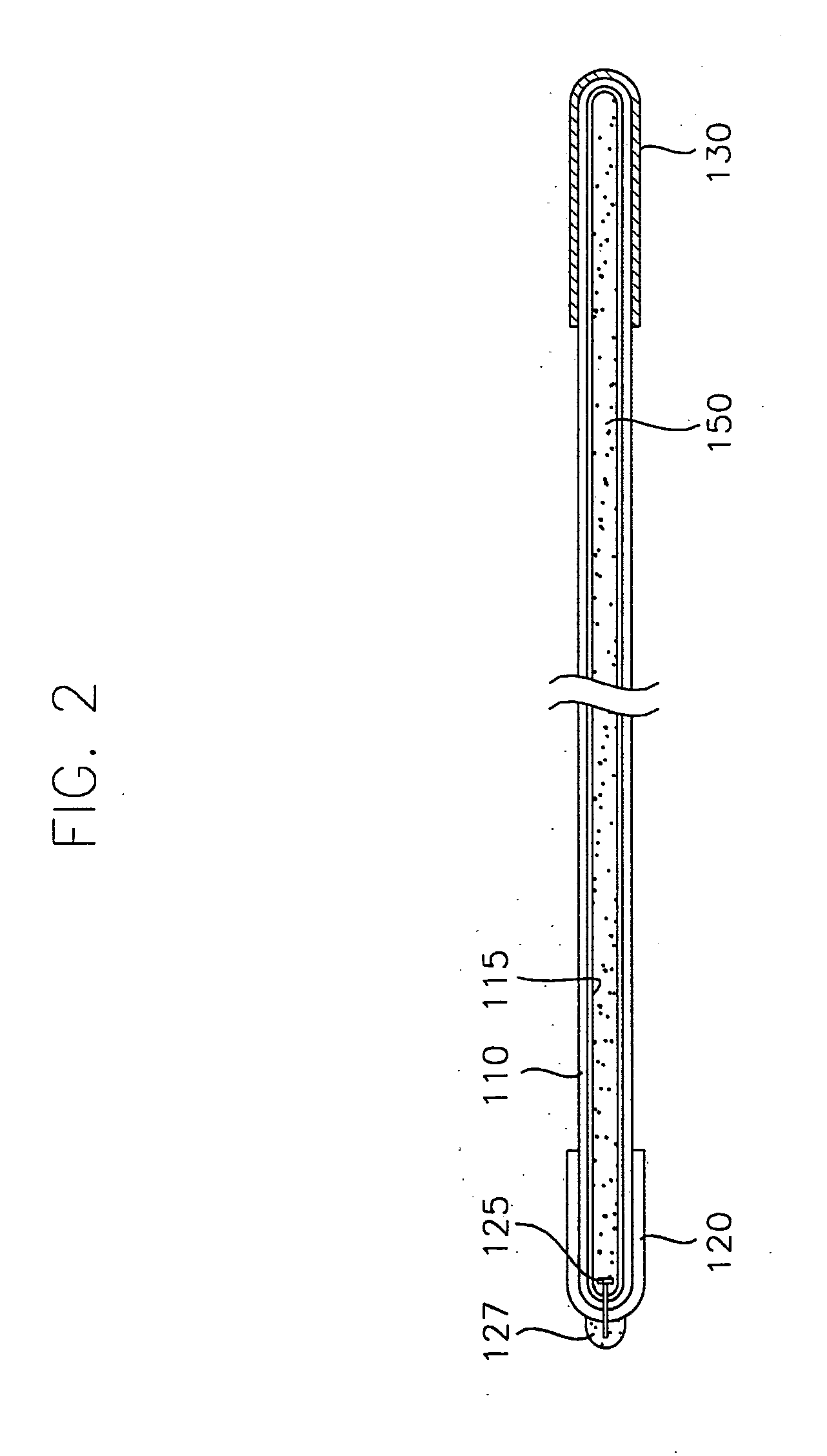 Cold cathode fluorescent lamp, container for receiving the same, and liquid crystal display device having the container