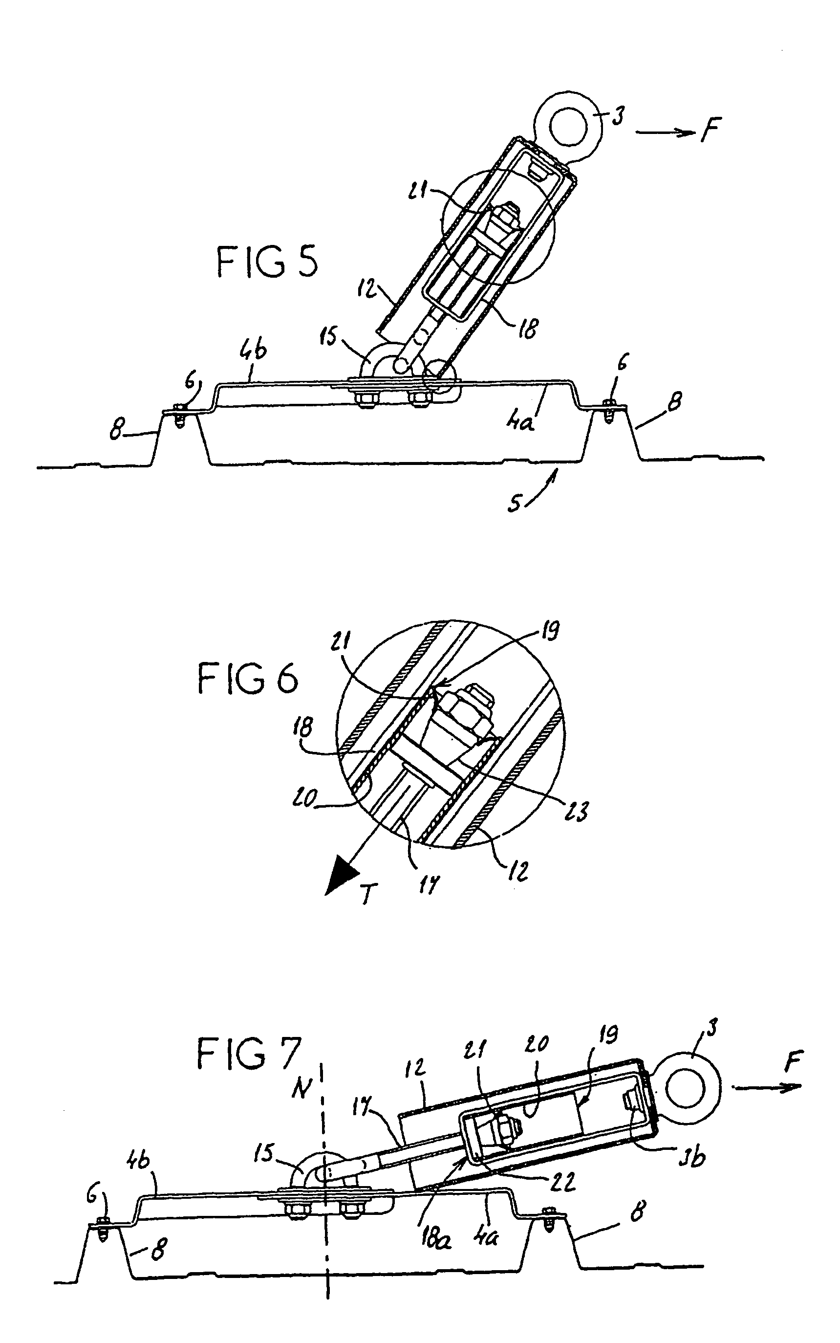 Safety anchoring device comprising a shock absorber