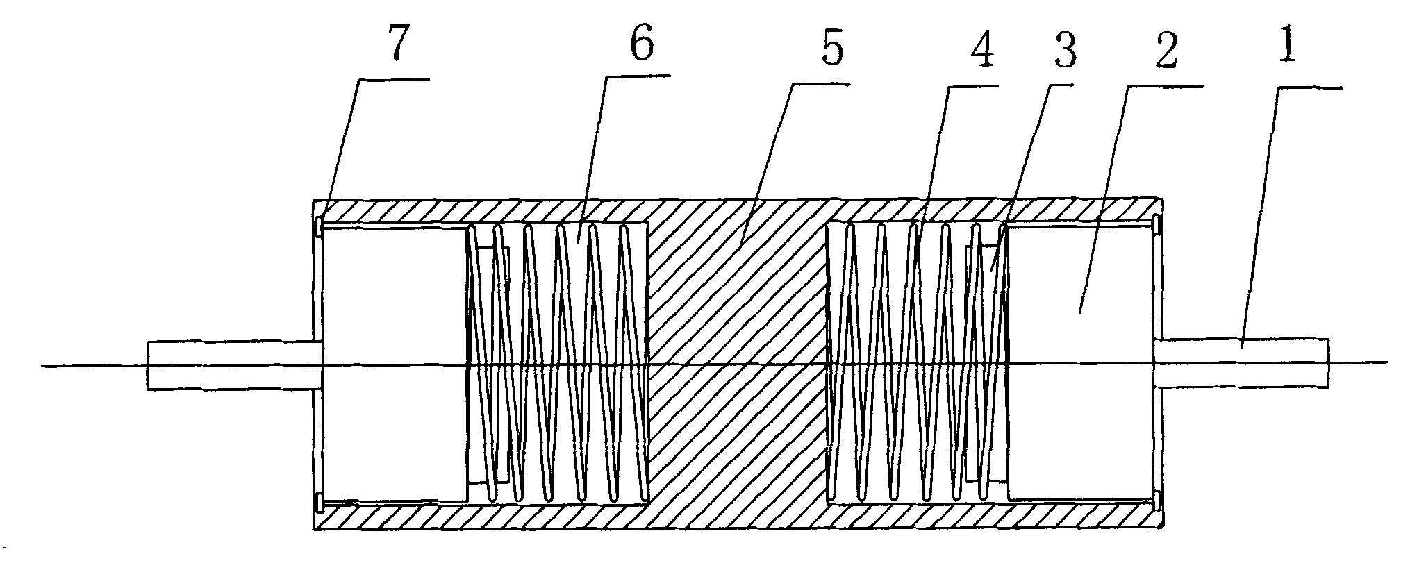 Cushioning type ball winding rod device