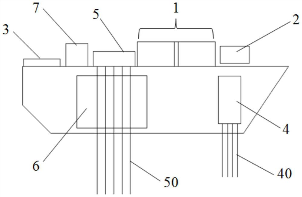 Multifunctional floating type natural gas liquefaction ship for deep sea oil-gas field development and utilization