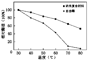 Enzyme/calcium salt/GO (graphene oxide) functional nanocomposite and preparation method thereof