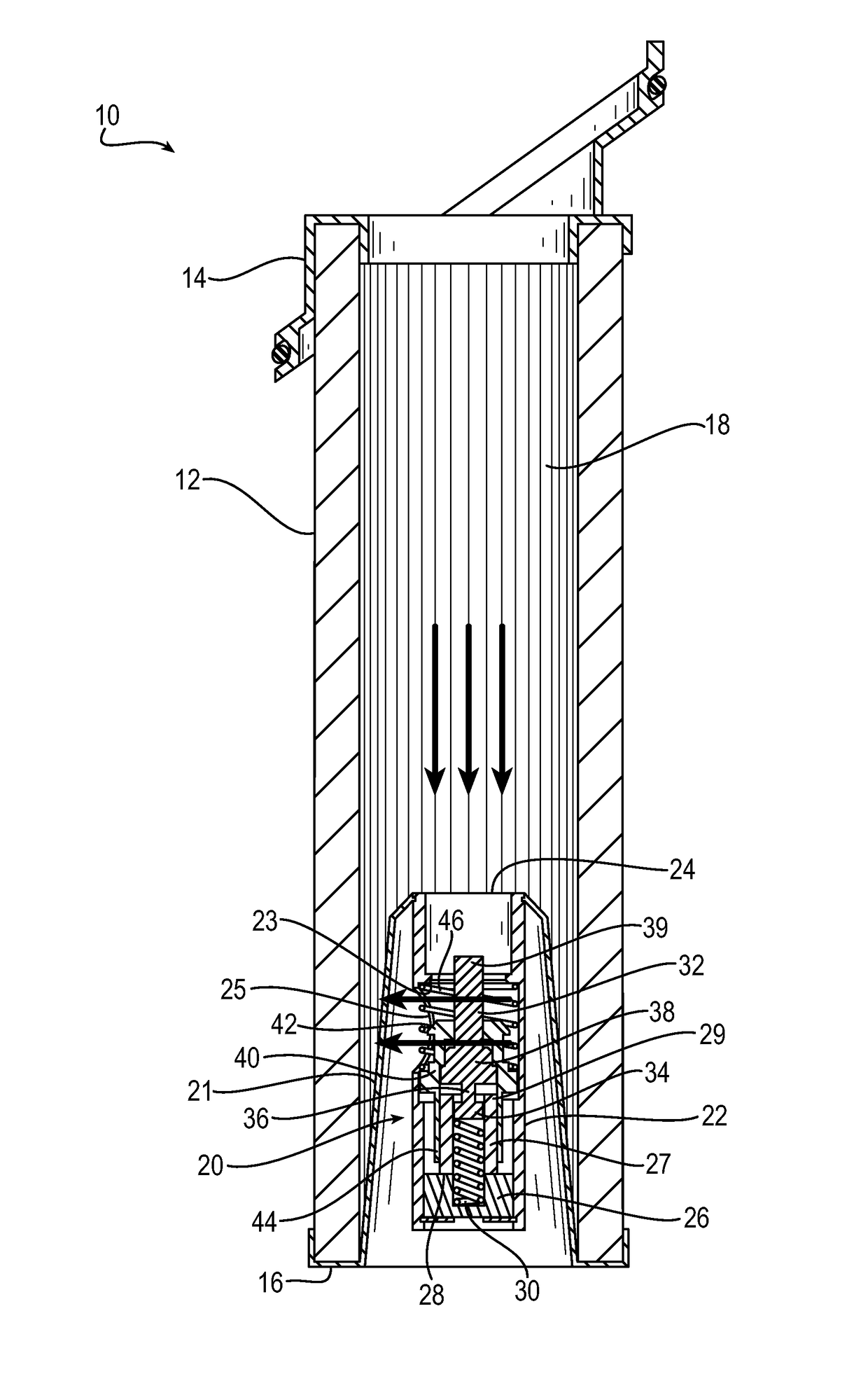 Fluid filter with thermal control and pressure bypass