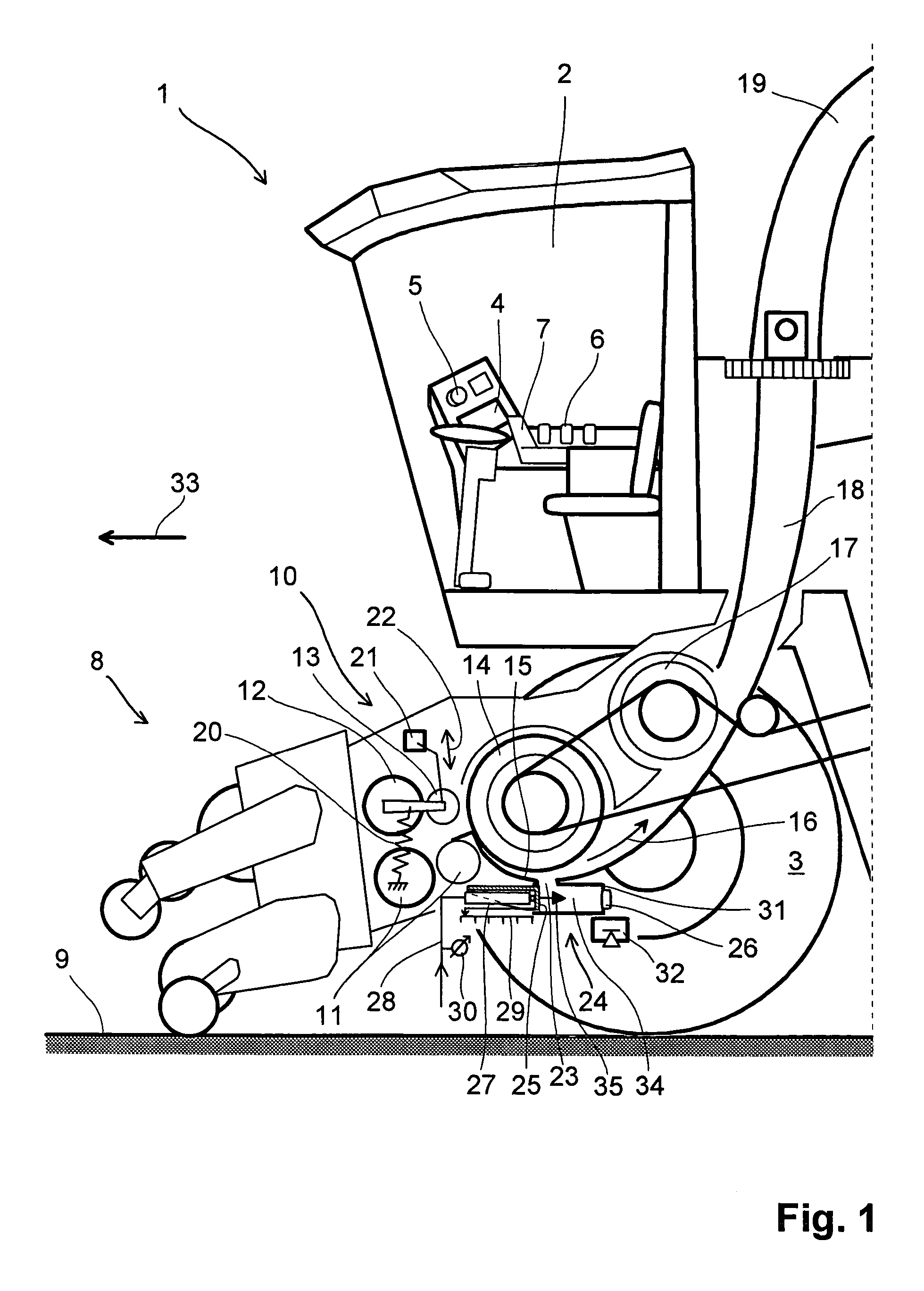 Method of and device for determining crop parameters