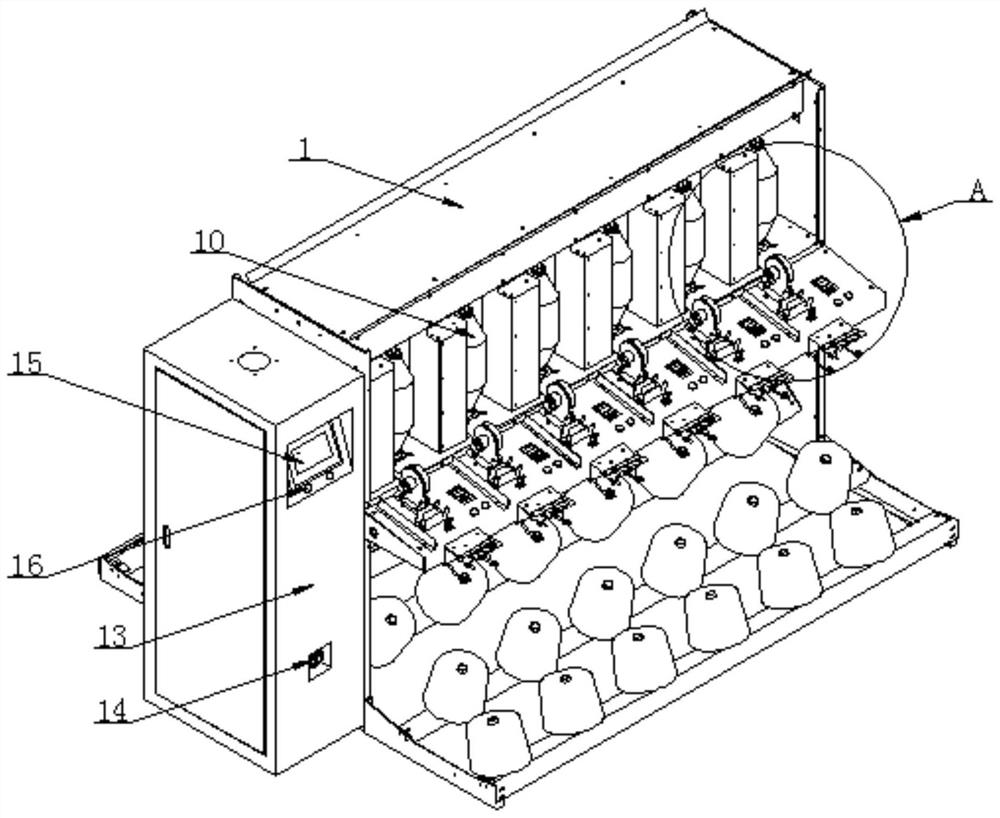 A lift-type high-speed yarn doubling machine