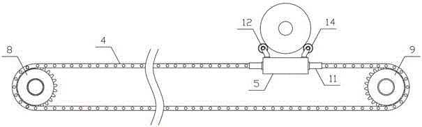 Placement and translation mechanism for fabric roll