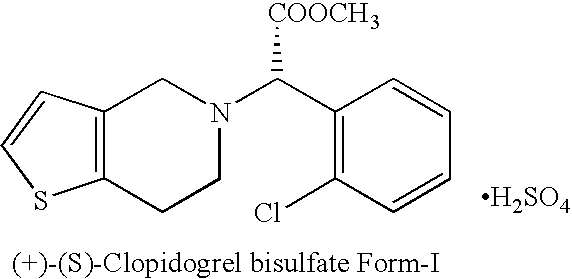 Process for the manufacture of (+)-(s)-clopidogrel bisulfate form-1