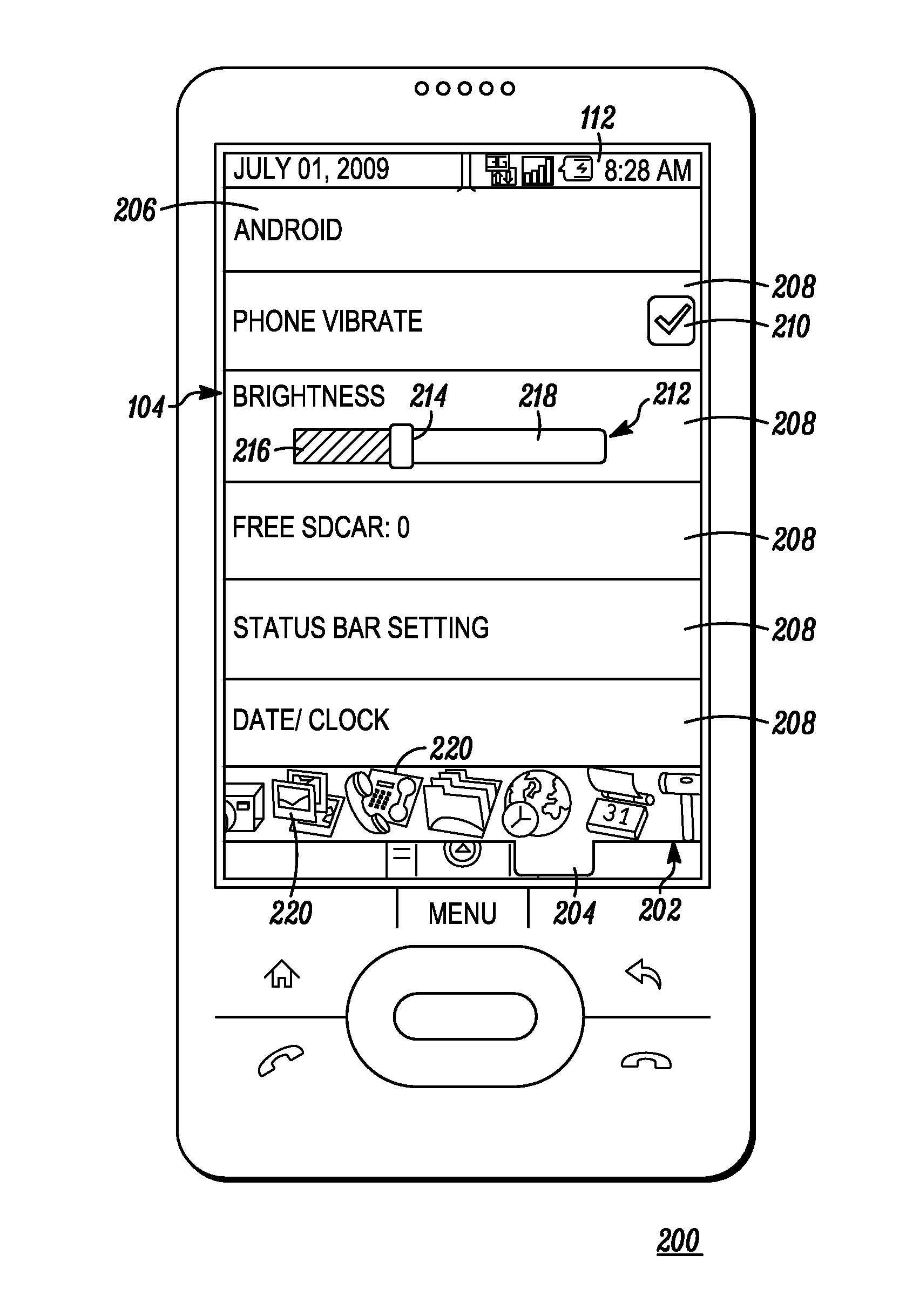 Methods for Status Components at a Wireless Communication Device