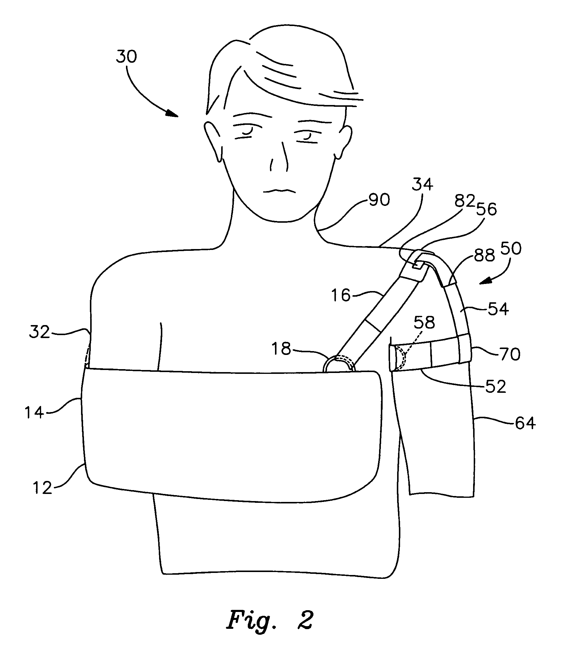 Weight shifting apparatus for an orthopedic sling
